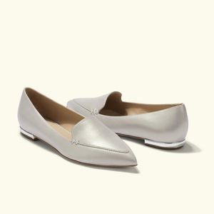 New M. Gemi Argento Black Patent Leather Flats